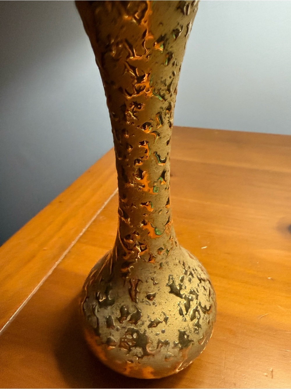 Gold Textured Decorative Bud Vase - Home Accents
